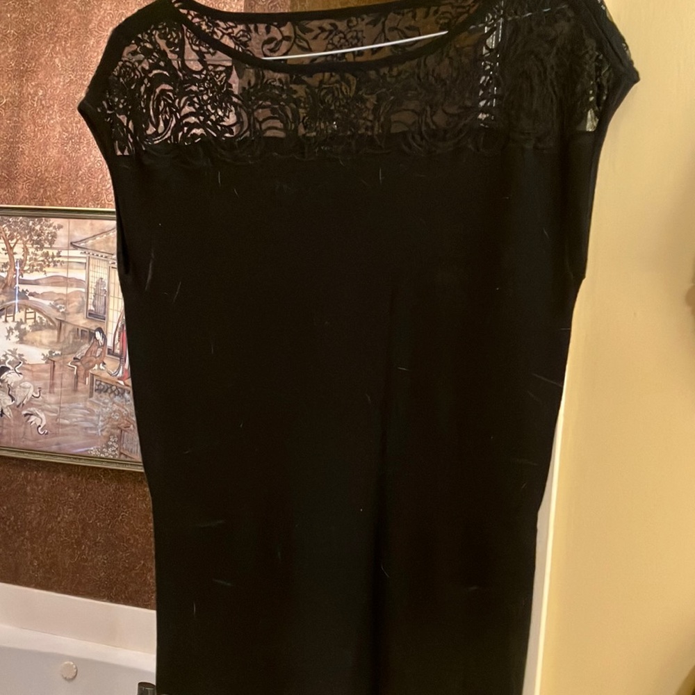 Lacy black sweater from WH/BM.